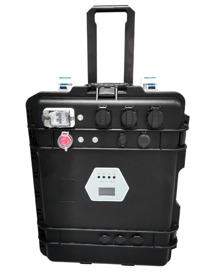 5000W trolley power station on its wheeled frame